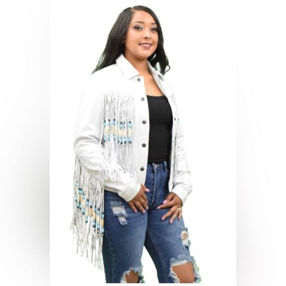 Liberty Wear Rodeo Nights Leather Fringe Jacket - Picture 1 of 2